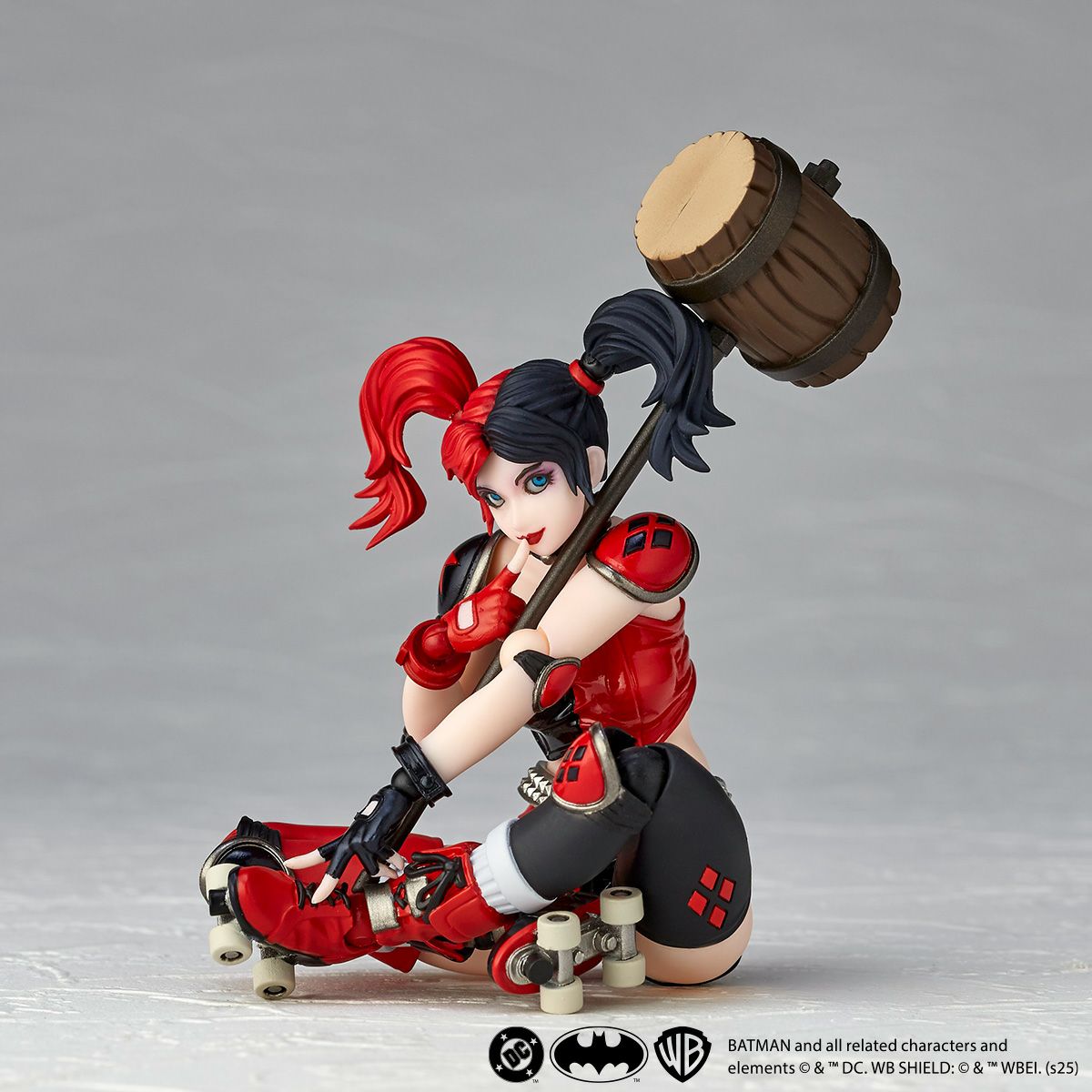 Revoltech Amazing Yamaguchi Harley Quinn Red Black Ver. Action Figure from Japan