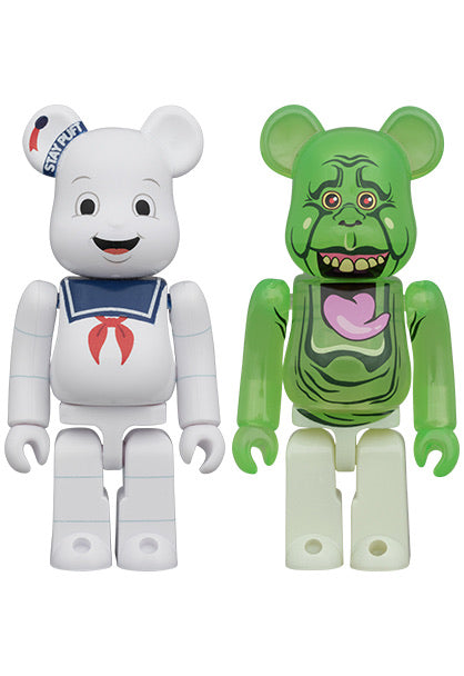 Medicom Toy BE@RBRICK STAY PUFT MARSHMALLOW MAN & SLIMER 100% 2PCS Set Aug 2026 from Japan