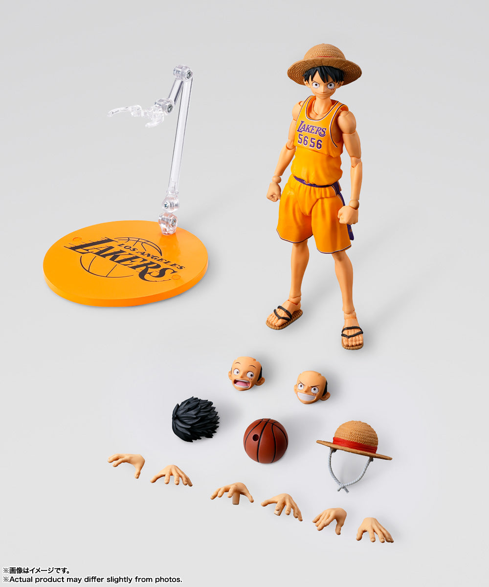 Bandai S.H.Figuarts ONE PIECE NBA Monkey D Luffy Los Angeles Lakers Figure Japan