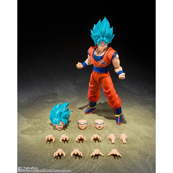 S.H.Figuarts Dragon Ball Super SSGSS Son Goku Transcending Limits Blue Power Figure