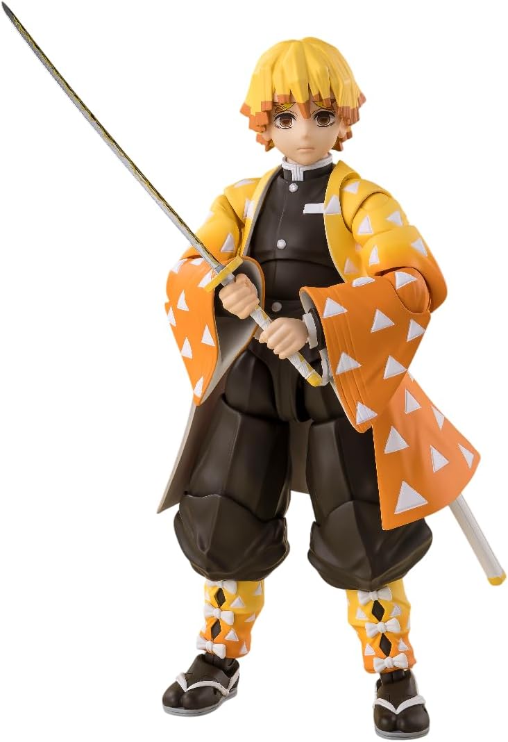 BANDAI S.H.Figuarts Demon Slayer Zenitsu Agatsuma Kimetsu Yaiba Figure From JPN
