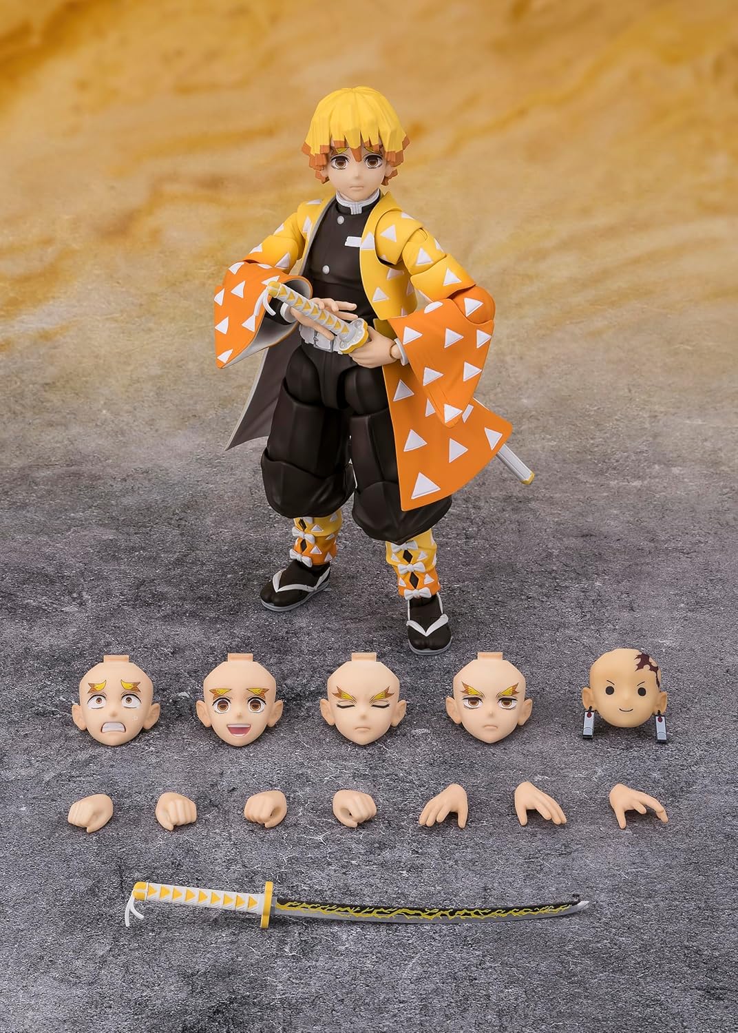 BANDAI S.H.Figuarts Demon Slayer Zenitsu Agatsuma Kimetsu Yaiba Figure From JPN
