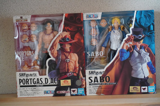 S.H.Figuarts Portgas D. Ace Fire Fist & Sabo Revolutionary Army Commander Figure