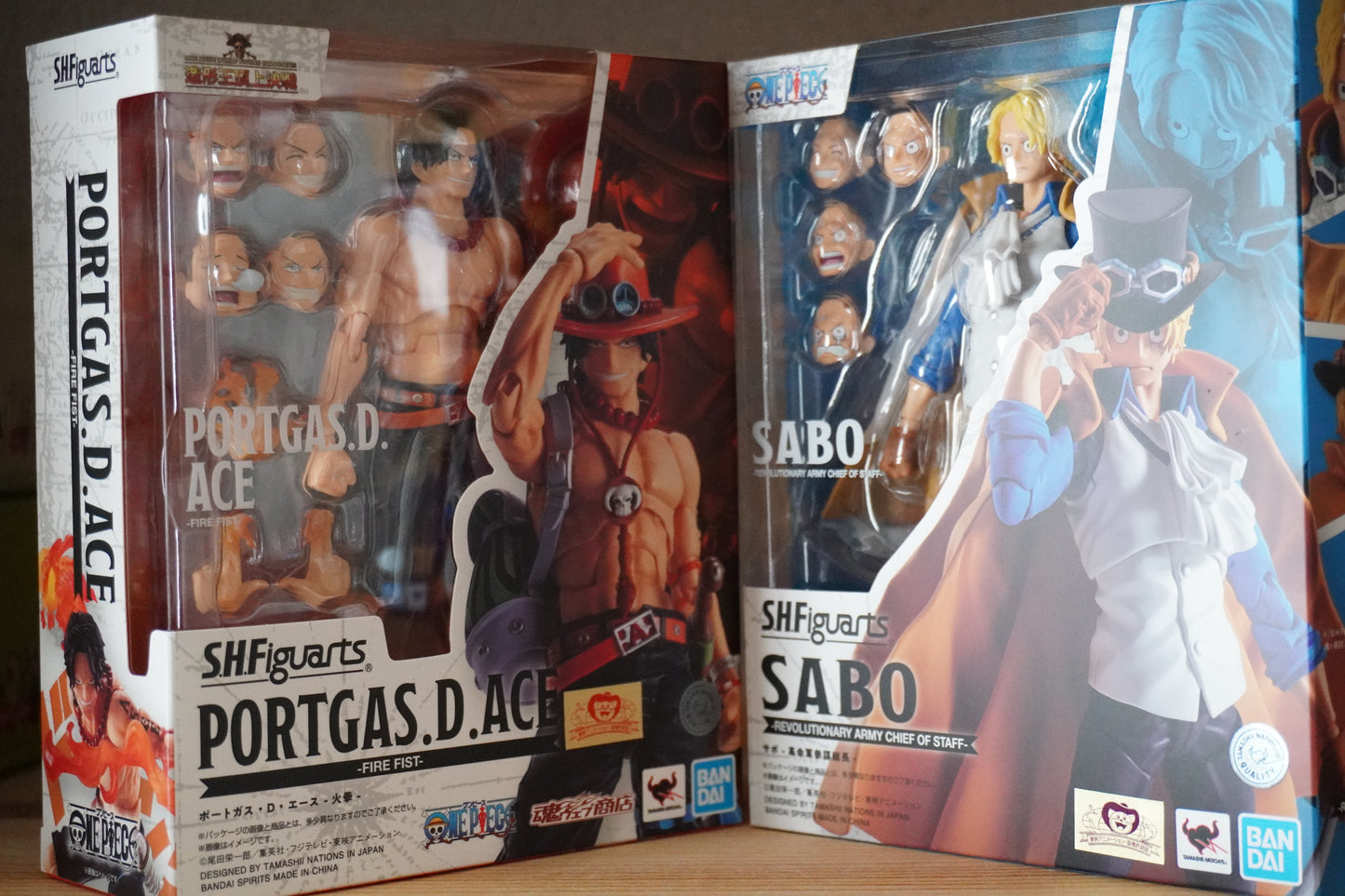 S.H.Figuarts Portgas D. Ace Fire Fist & Sabo Revolutionary Army Commander Figure