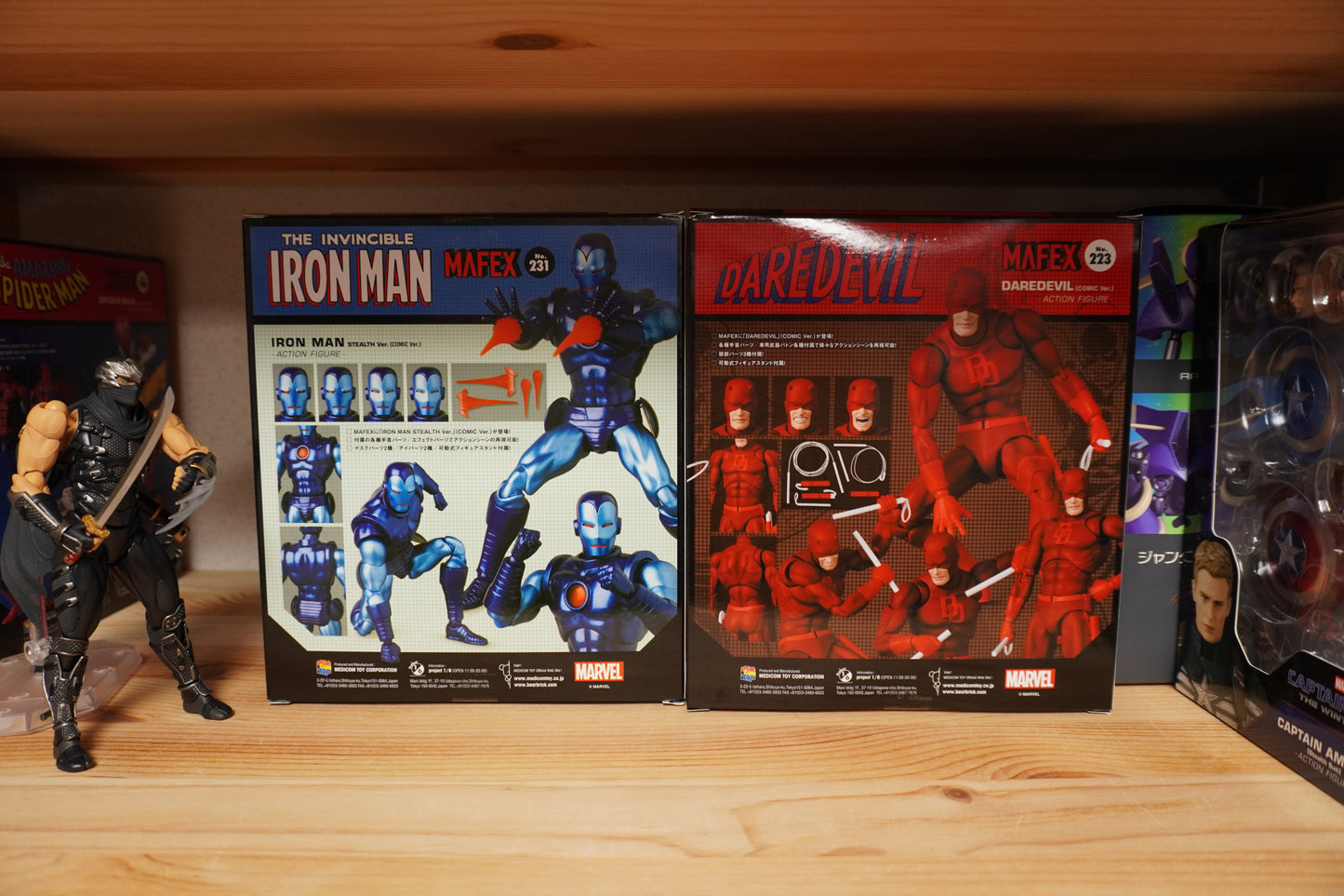 MAFEX IRON MAN Stealth Ver. No.231 & DAREDEVIL Comic Ver. No.223 Action Figure