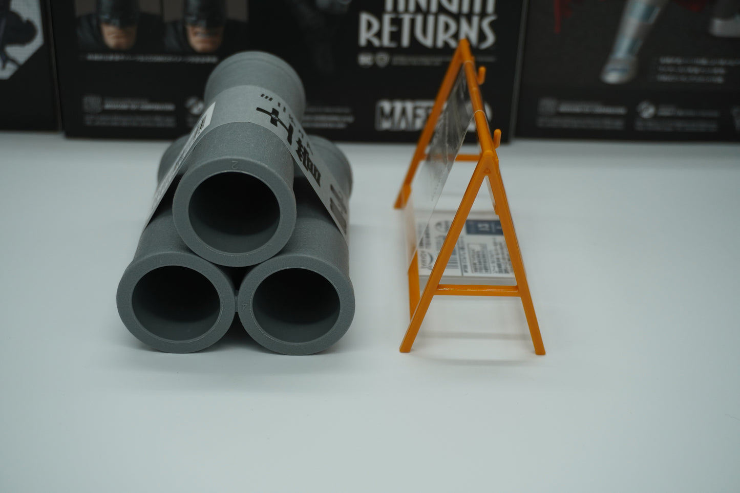 Miniature Construction Site Barricade & Pipe Set Figure – Made in Japan