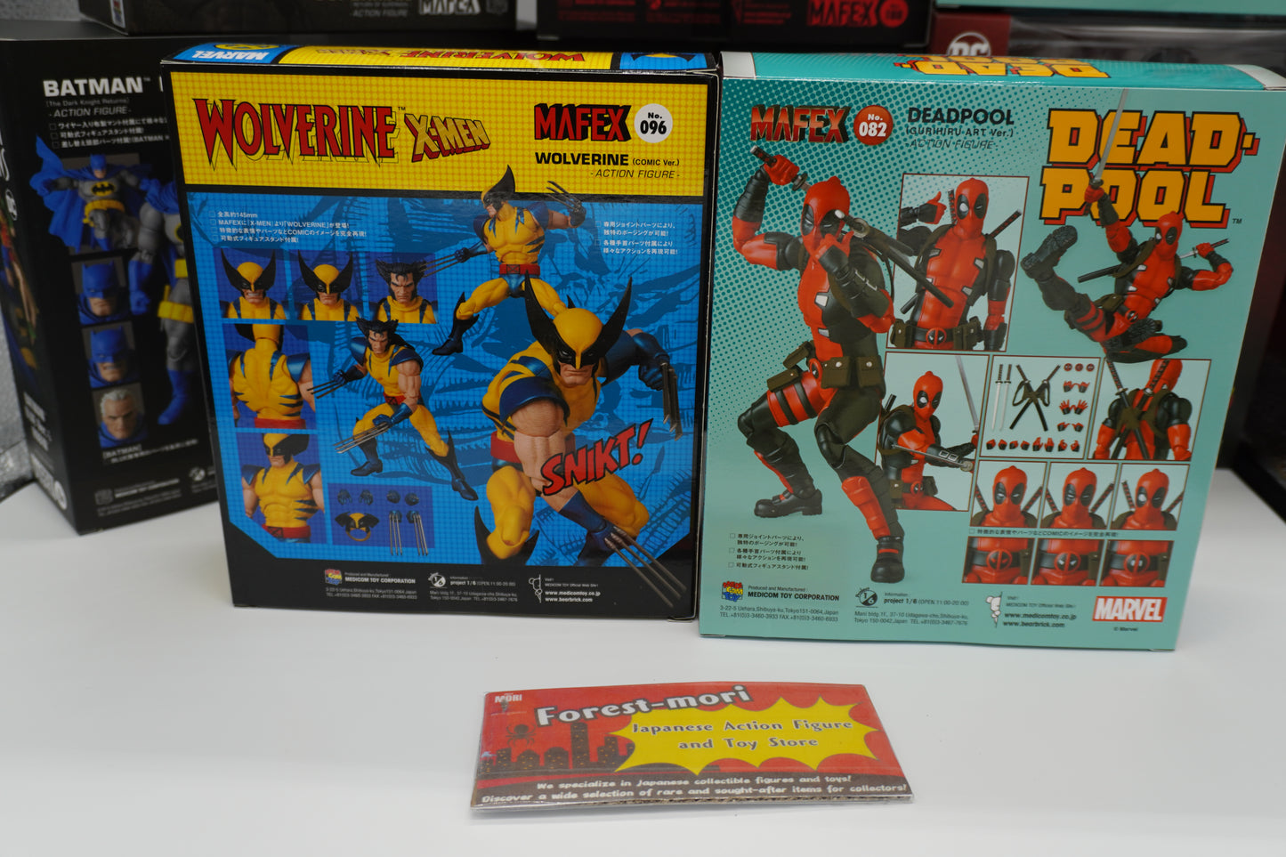 MEDICOM TOY MAFEX No.096 WOLVERINE & No.082 DEADPOOL GURIHIRU Ver. Figures Set