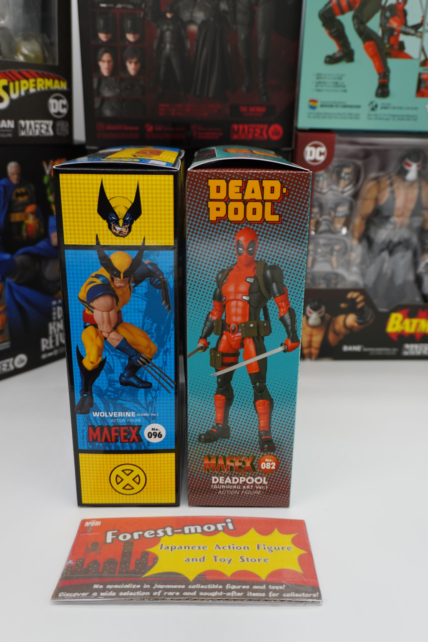 MEDICOM TOY MAFEX No.096 WOLVERINE & No.082 DEADPOOL GURIHIRU Ver. Figures Set