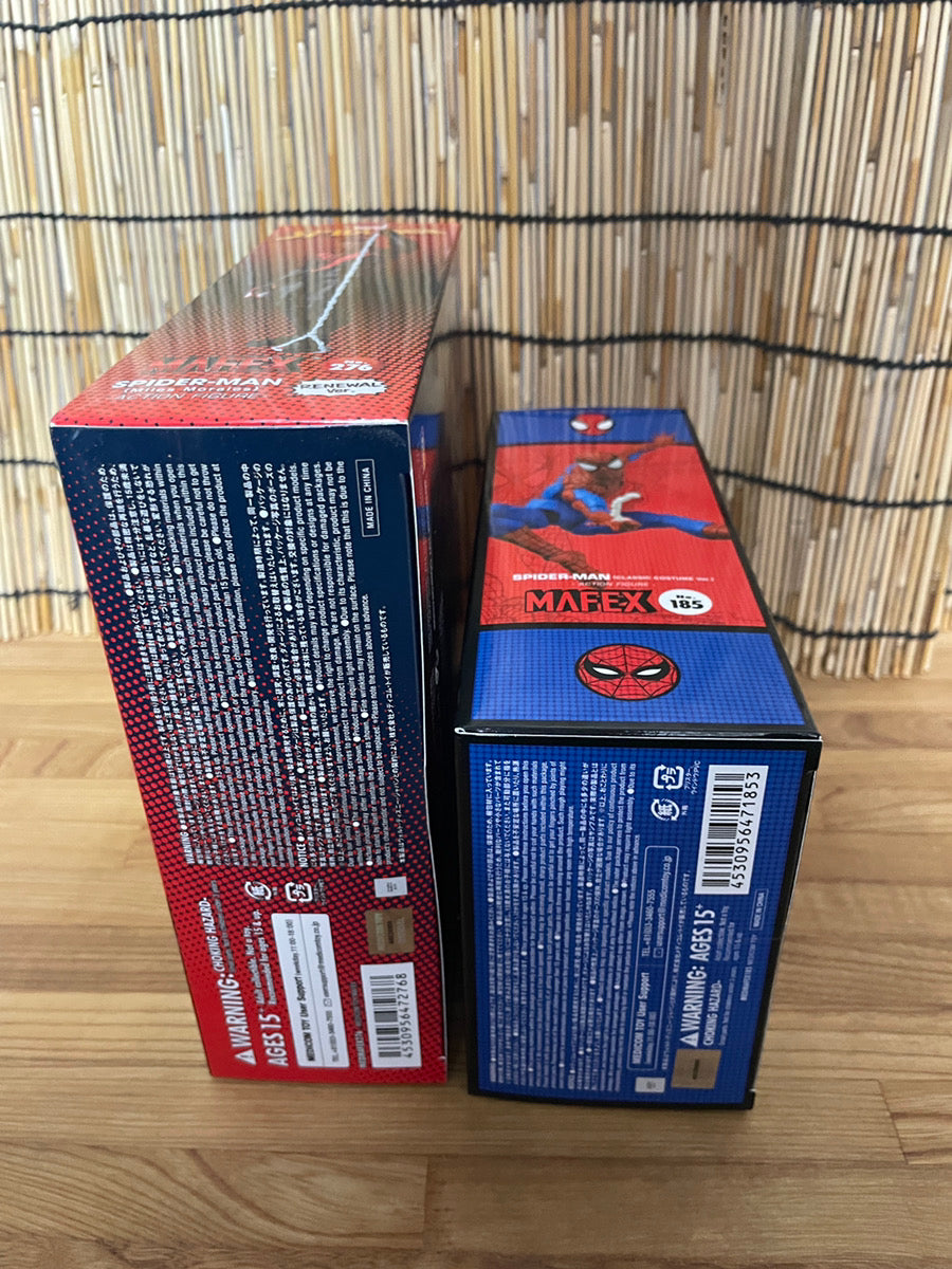 MAFEX SPIDER-MAN Miles Morales & Classic Ver. No.276 No.185 Figures MEDICOM TOY
