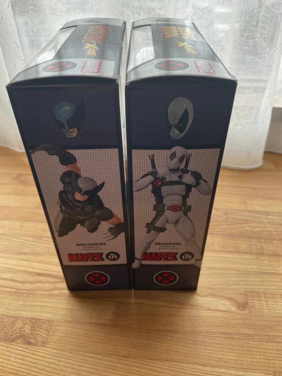 WOLVERINE X-FORCE Ver. & DEADPOOL X-FORCE Ver. Action Figures Set by MAFEX