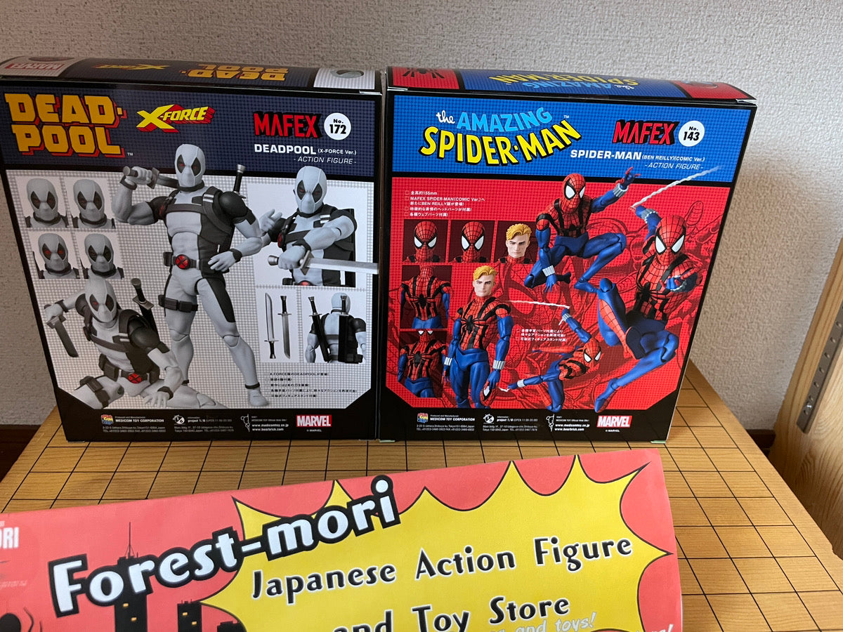 MEDICOM TOY MAFEX No.172 Deadpool X-Force Ver. & No.143 Ben Reilly Spider-Man
