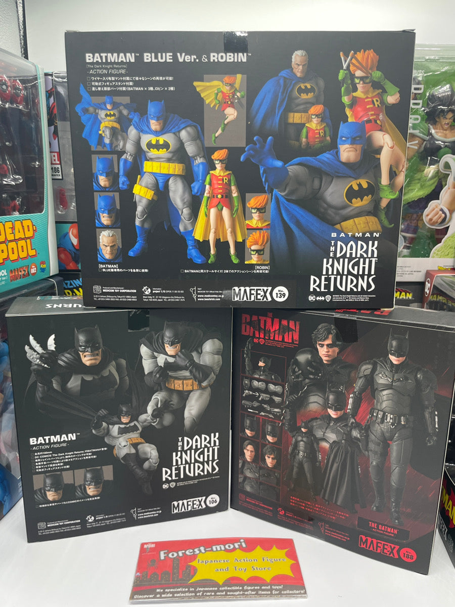 MAFEX No.106, 139 & 188 Batman Set by MEDICOM TOY Returns Blue Ver. & THE BATMAN