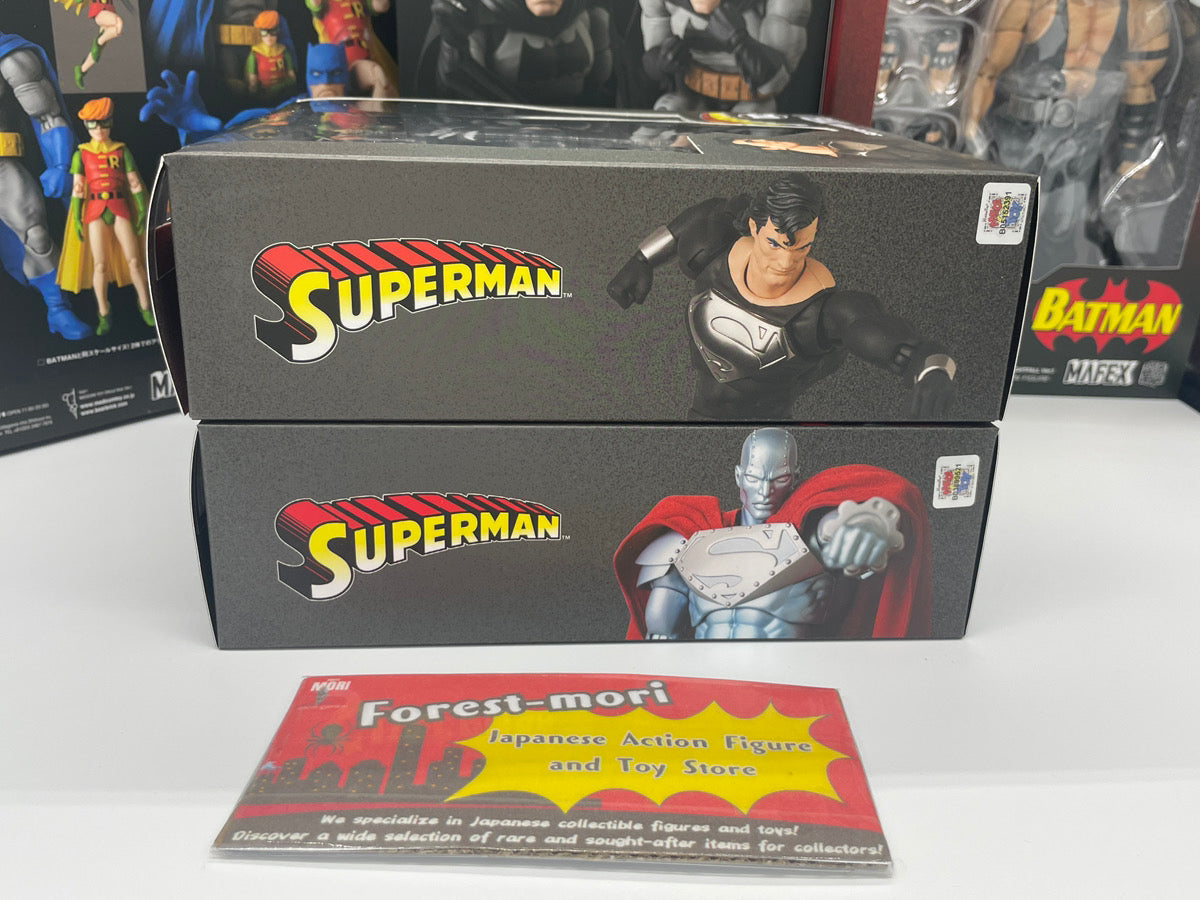 MEDICOM TOY MAFEX No.150 SUPERMAN & No.181 STEEL (Return of Superman) Figure Set