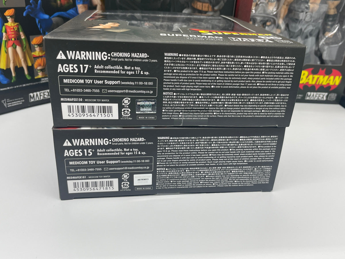 MEDICOM TOY MAFEX No.150 SUPERMAN & No.181 STEEL (Return of Superman) Figure Set