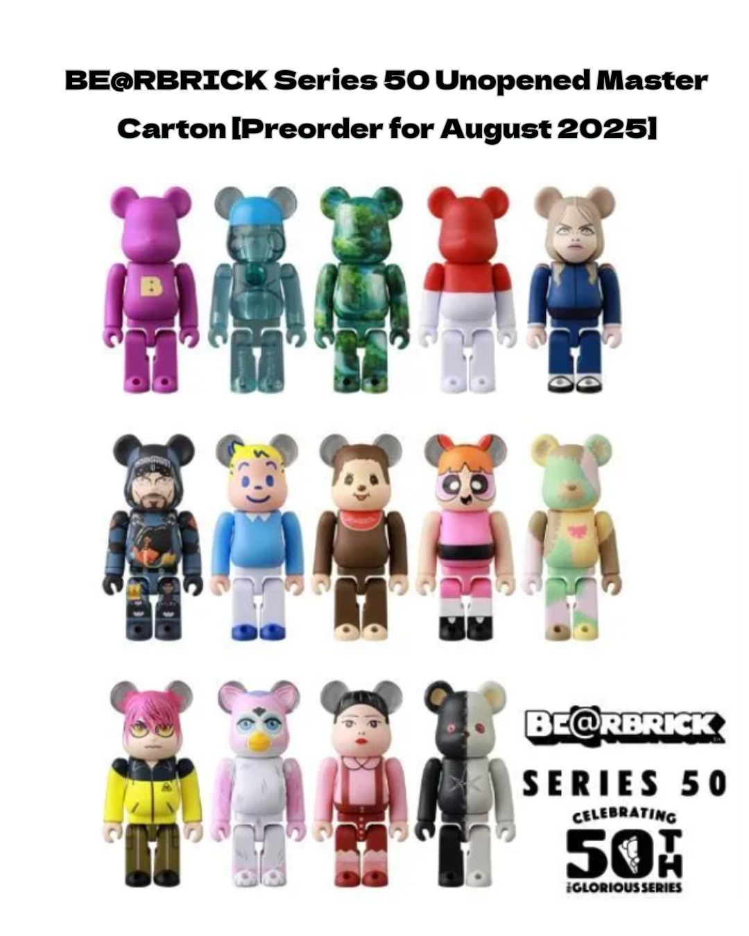 Medicom Toy series 50 bearbrick Be@rbrick master carton case 4 BOX 96pcs JAPAN