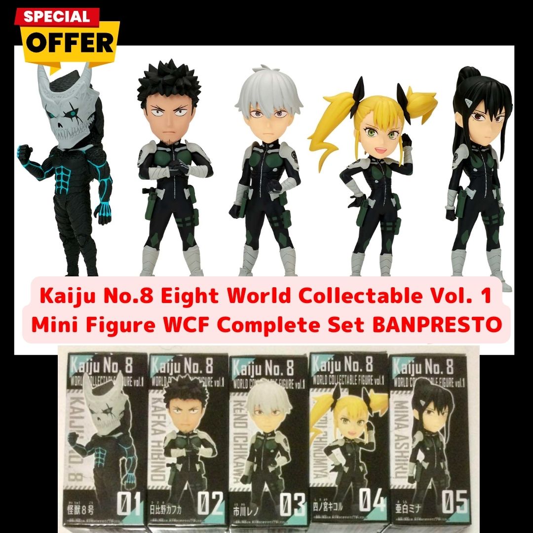 Kaiju No.8 Eight World Collectable Vol. 1 Mini Figure WCF Complete Set BANPRESTO