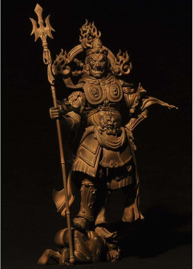 Revoltech Takeya 005EX Jikokuten Wood Color Ver Buddhist Statue Action Figure KAIYODO Japan