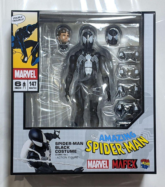 Mafex 147 Marvel Spider-Man Black Costume Comic 6-Inch Figure Restock May 2024