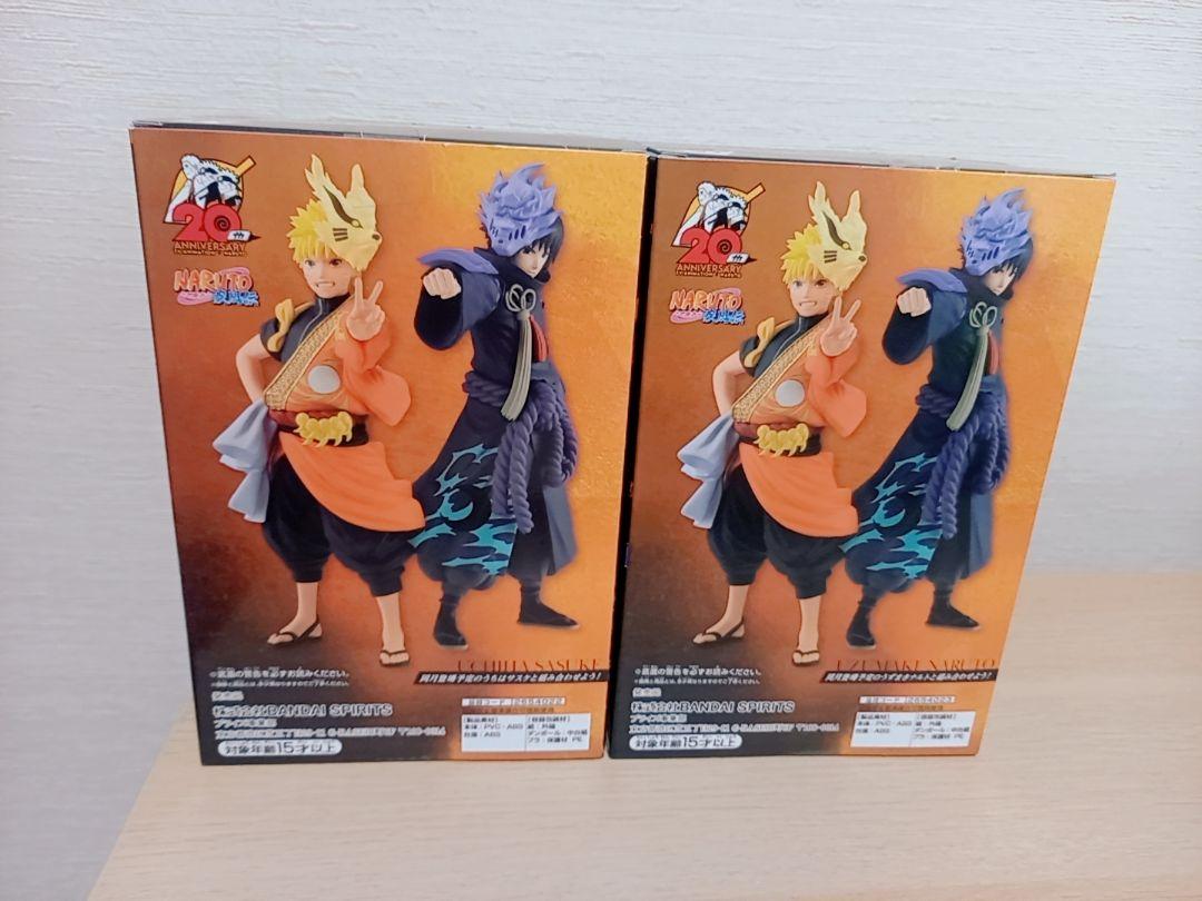 Naruto Uzumaki Sasuke Uchiha Figure Set Anime 20th Anniversary Costume Ver