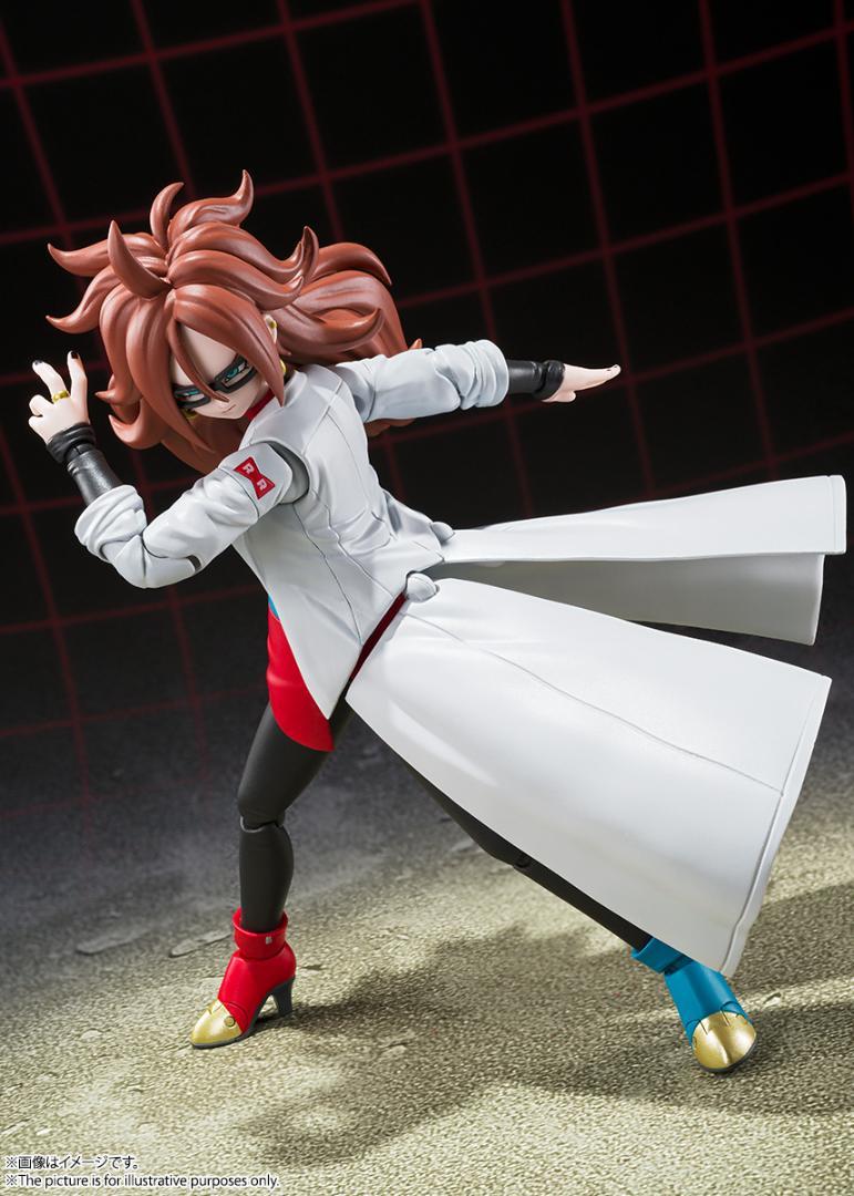 S.H.Figuarts Action Figure: Android No.21 Dragon Ball Fighters Z Lab Coat Ver. by Bandai SHF