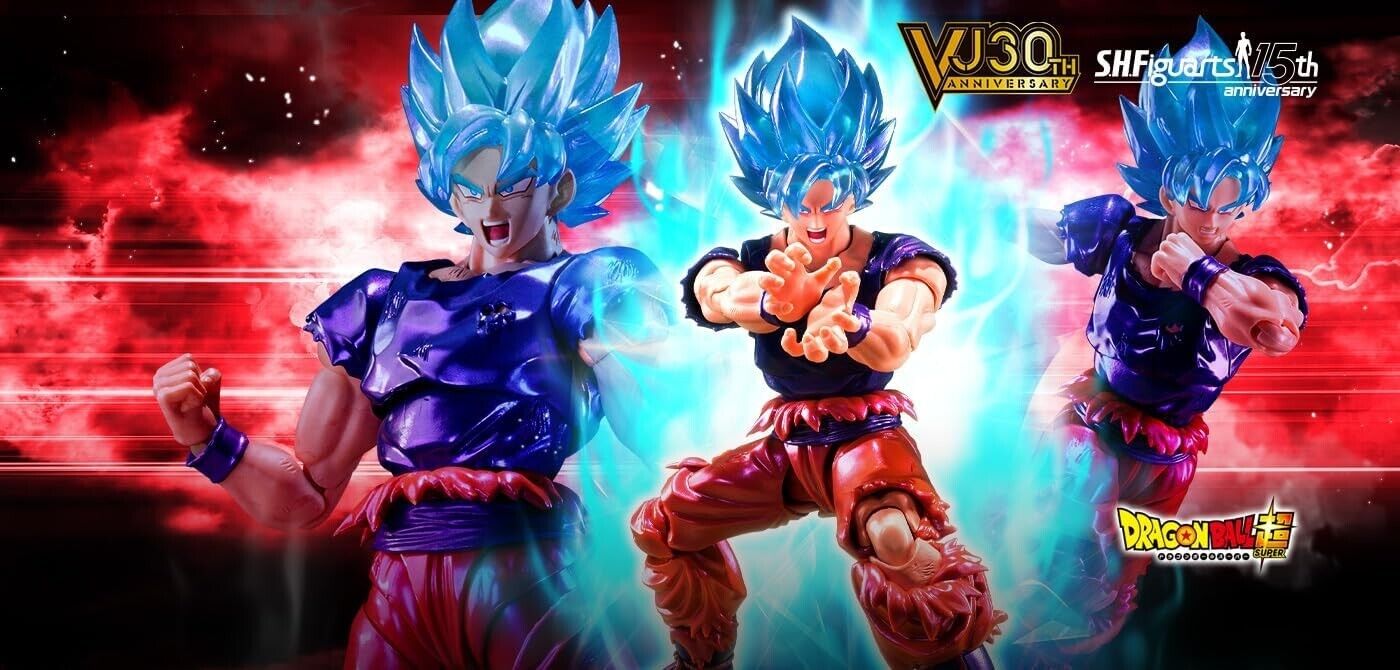 S.H.Figuarts Super Saiyan God SS Son Goku Kaio-ken Figure V-jump