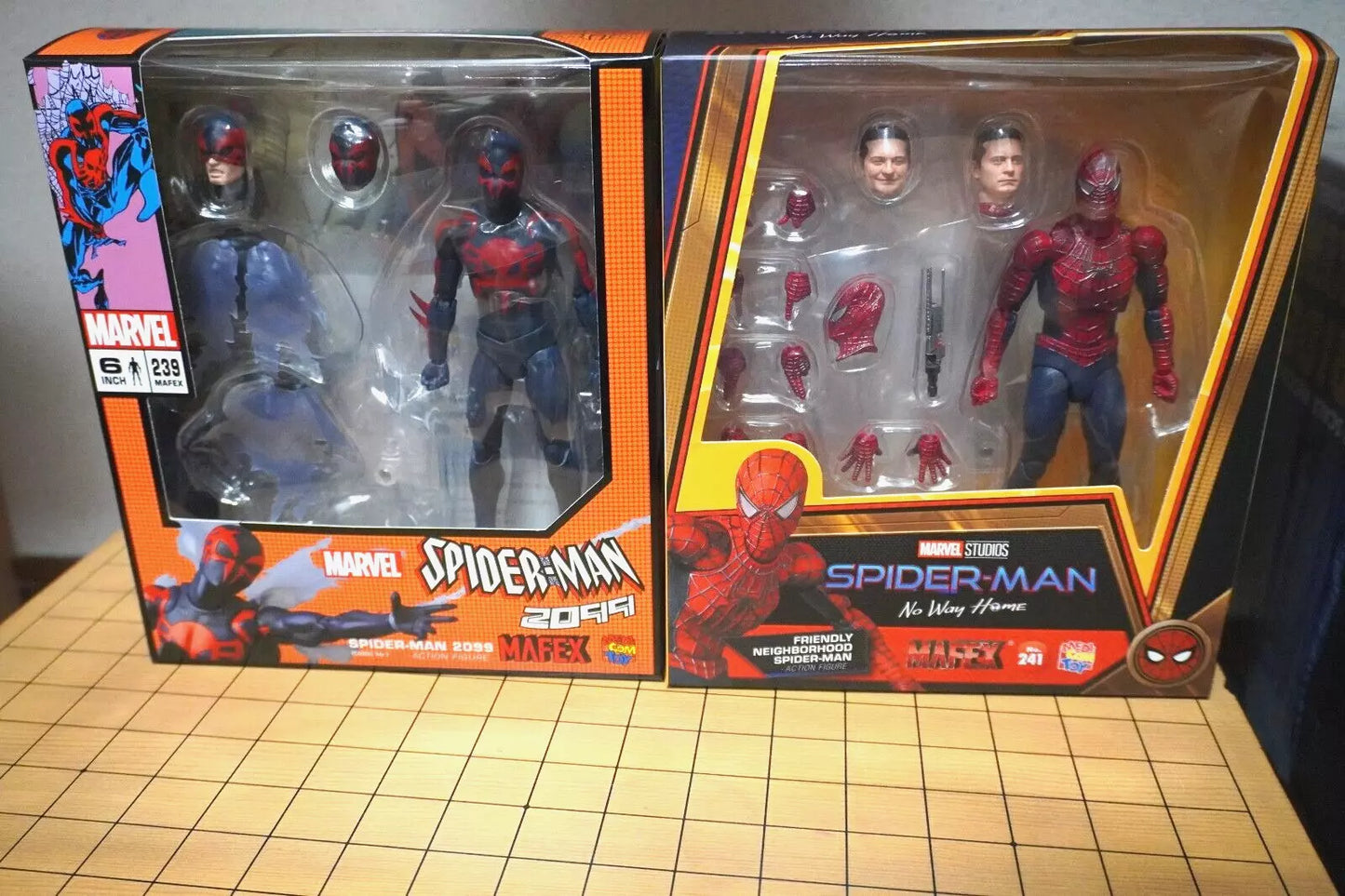 MAFEX No.239 & 241 Spider-Man 2099 & Friendly Neighborhood Action Figures