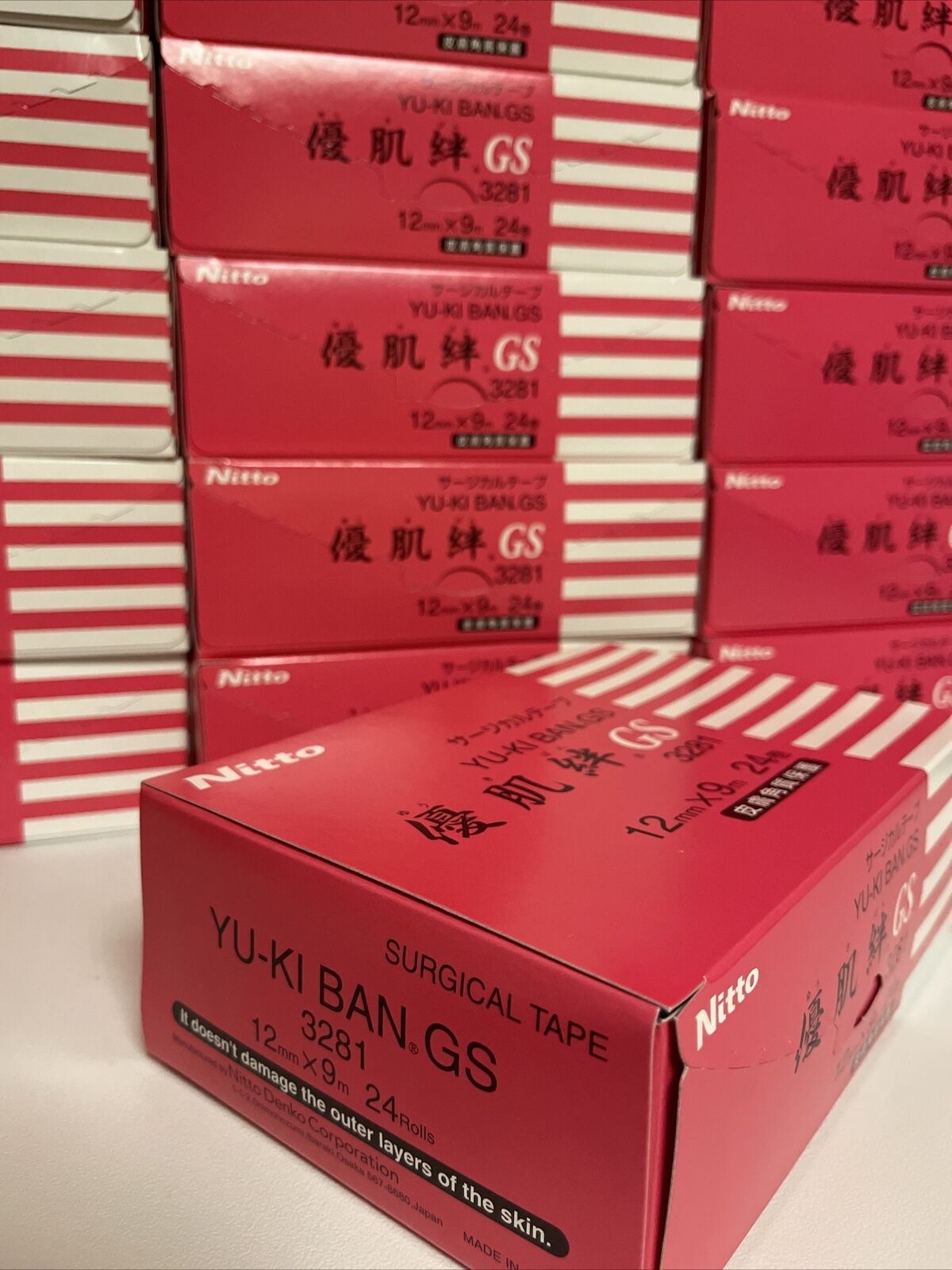 Nitoms Yu-ki ban GS 12mm x 9m Surgical Medical Tape 24 Rolls 3281 ×20