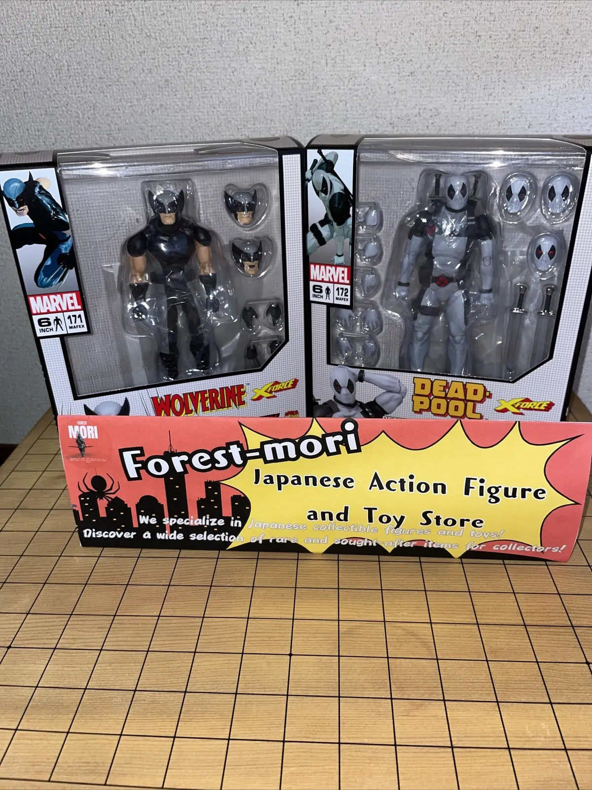 WOLVERINE X-FORCE Ver. & DEADPOOL X-FORCE Ver. Action Figures Set by MAFEX