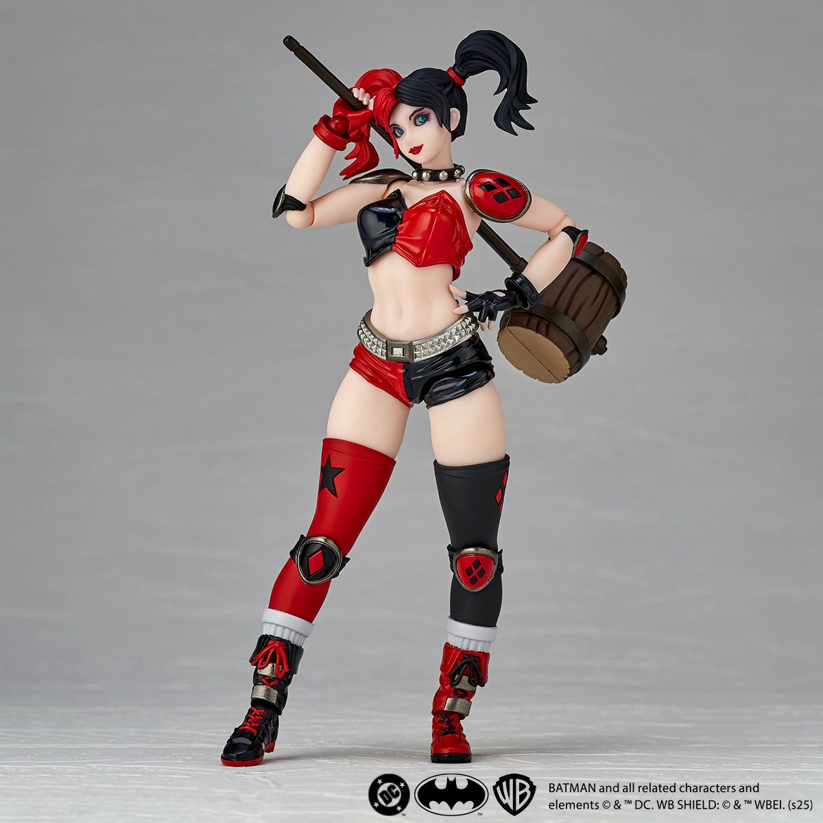 Revoltech Amazing Yamaguchi Harley Quinn Red Black Ver. Action Figure from Japan