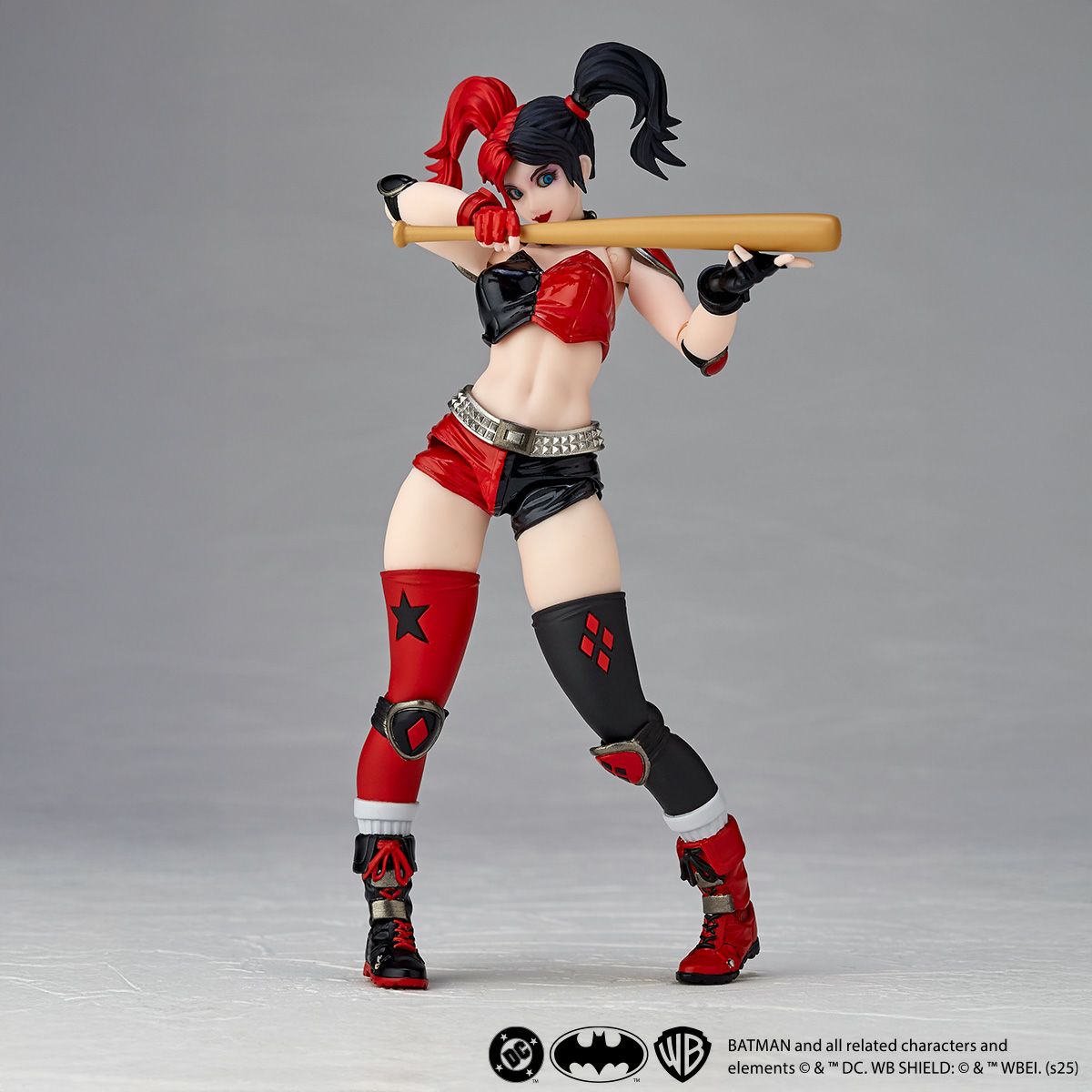 Revoltech Amazing Yamaguchi Harley Quinn Red Black Ver. Action Figure from Japan