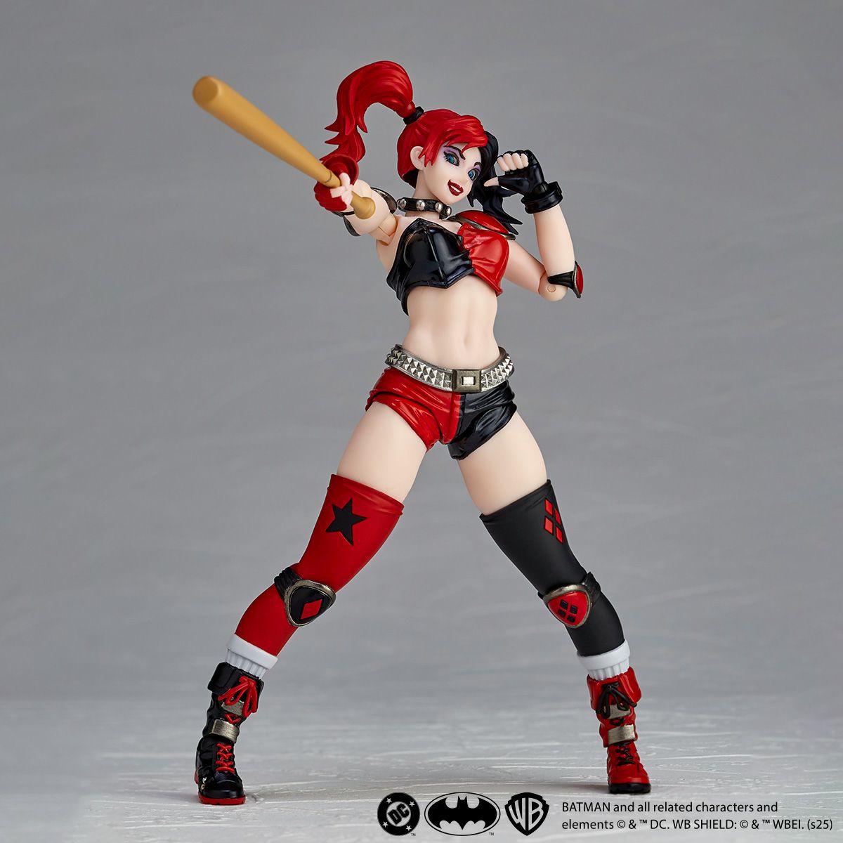 Revoltech Amazing Yamaguchi Harley Quinn Red Black Ver. Action Figure from Japan