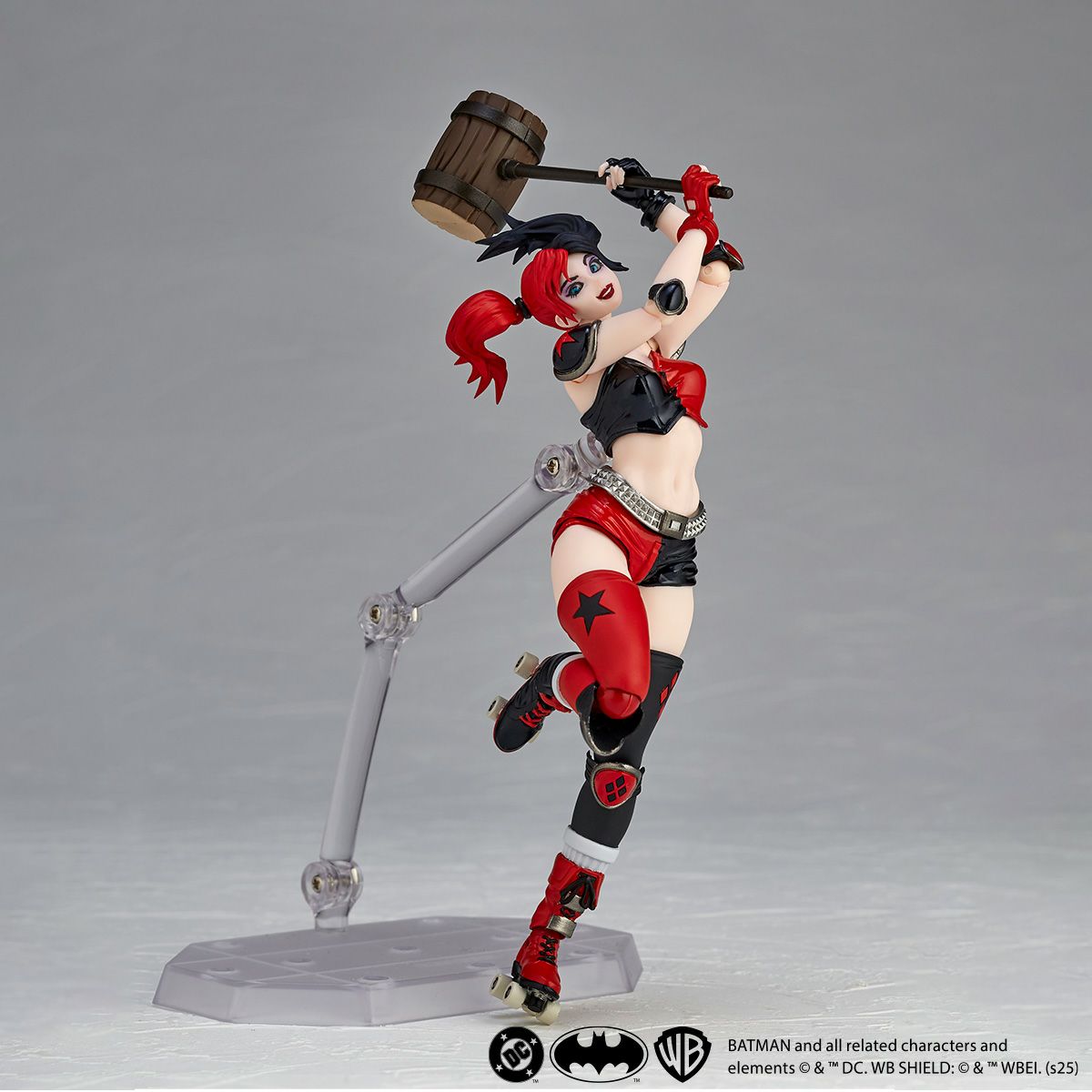 Revoltech Amazing Yamaguchi Harley Quinn Red Black Ver. Action Figure from Japan