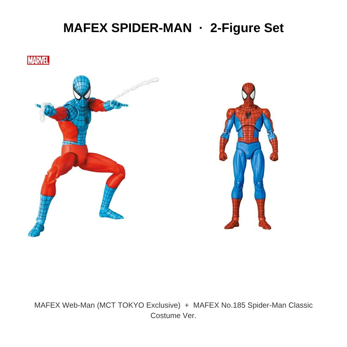MAFEX Web-Man & No.185 Spider-Man Classic Costume 2-Figure Set