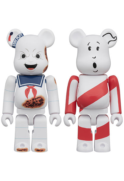 Medicom Toy BE@RBRICK STAY PUFT MARSHMALLOW MAN Angry Face & NO GHOST 100% 2PCS Set Aug 2026 from Japan