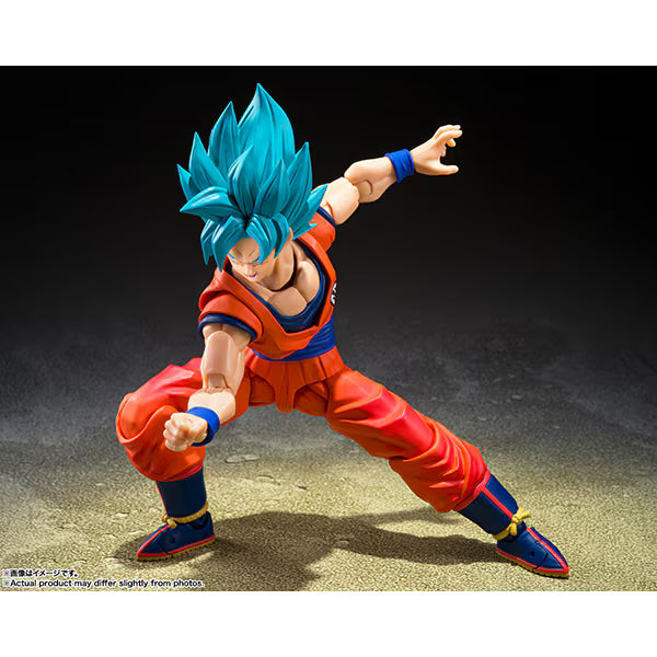 S.H.Figuarts Dragon Ball Super SSGSS Son Goku Transcending Limits Blue Power Figure