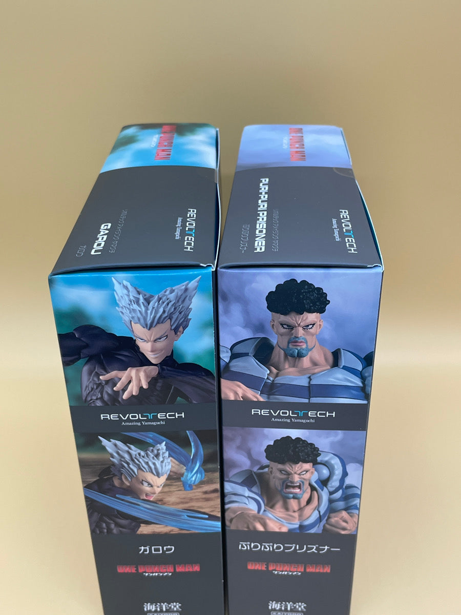Revoltech Amazing Yamaguchi Garou & Puri-Puri Prisoner One Punch Man 2-Figure Set Kaiyodo Japan