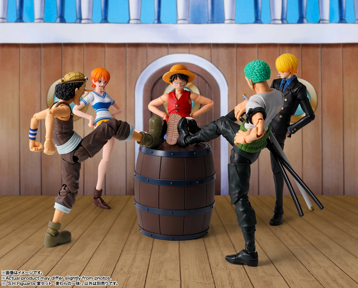 Bandai Spirits S.H.Figuarts ONE PIECE Banquet Set Straw Hat Crew Figure Accessories from Japan