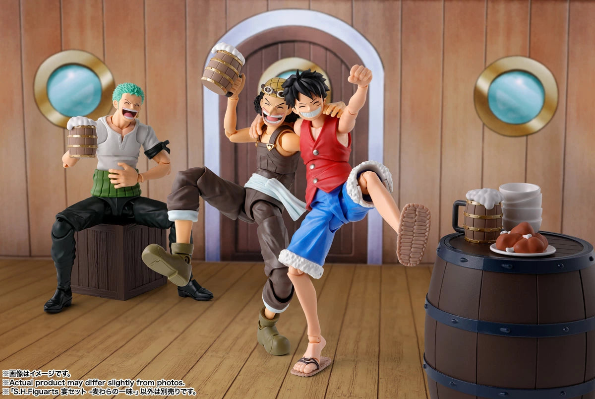 Bandai Spirits S.H.Figuarts ONE PIECE Banquet Set Straw Hat Crew Figure Accessories from Japan