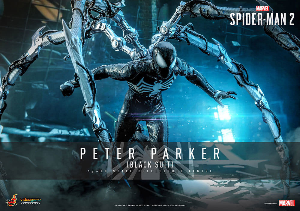 Hot Toys VGM56B Marvel's Spider-Man 2 1/6 Peter Parker Black Special Suit