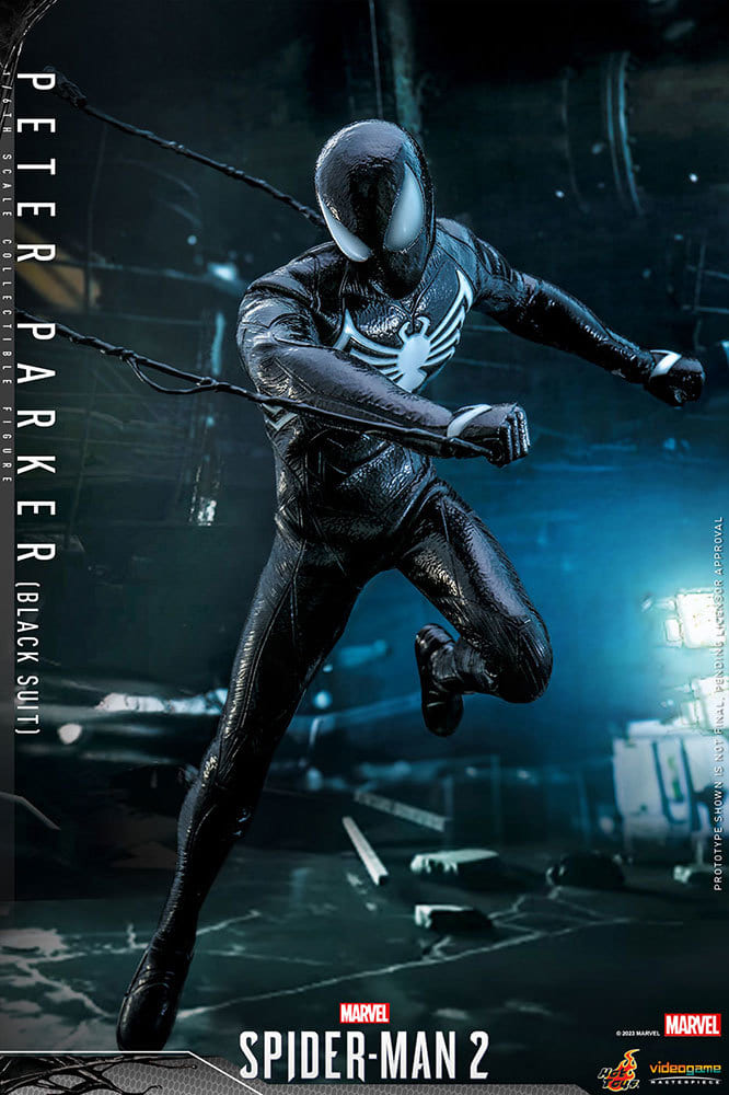 Hot Toys VGM56B Marvel's Spider-Man 2 1/6 Peter Parker Black Special Suit