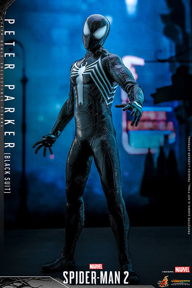 Hot Toys VGM56B Marvel's Spider-Man 2 1/6 Peter Parker Black Special Suit