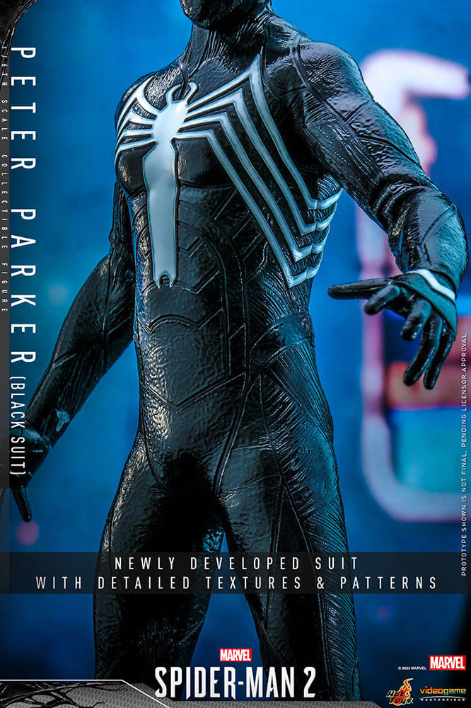 Hot Toys VGM56B Marvel's Spider-Man 2 1/6 Peter Parker Black Special Suit