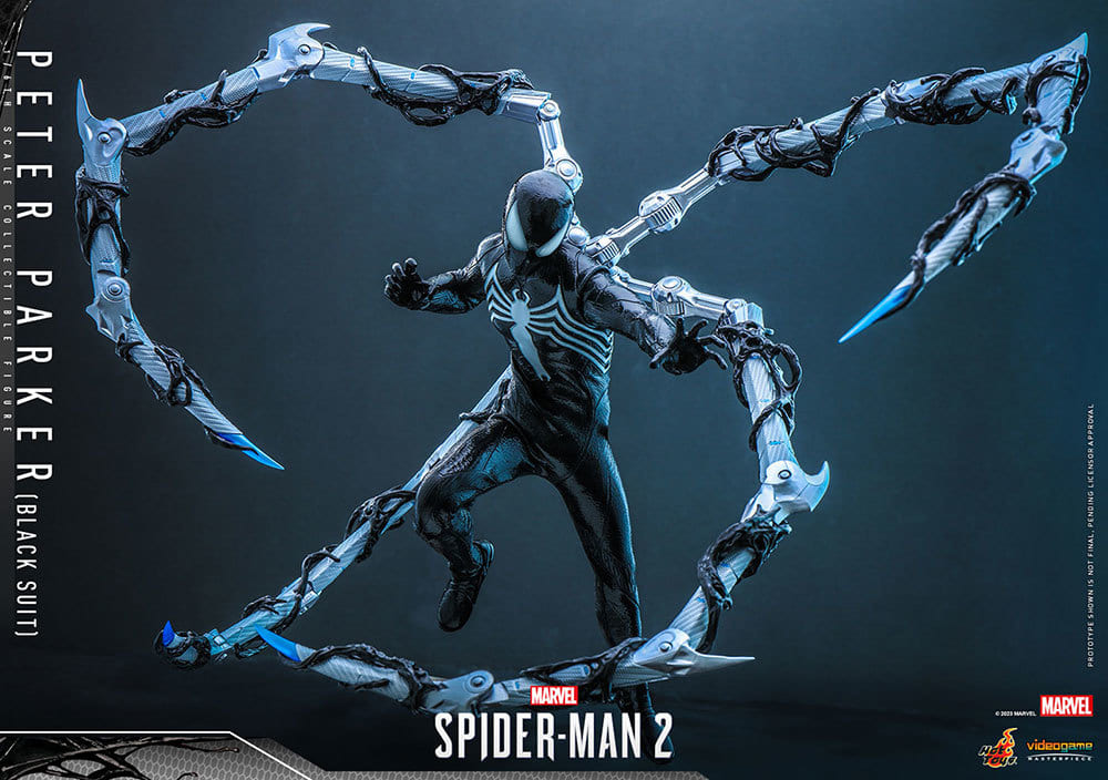Hot Toys VGM56B Marvel's Spider-Man 2 1/6 Peter Parker Black Special Suit