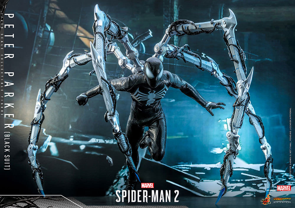 Hot Toys VGM56B Marvel's Spider-Man 2 1/6 Peter Parker Black Special Suit