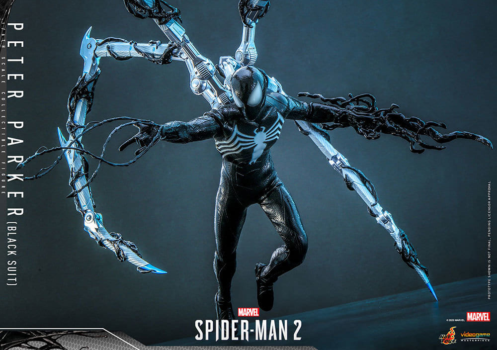 Hot Toys VGM56B Marvel's Spider-Man 2 1/6 Peter Parker Black Special Suit