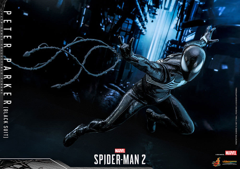 Hot Toys VGM56B Marvel's Spider-Man 2 1/6 Peter Parker Black Special Suit