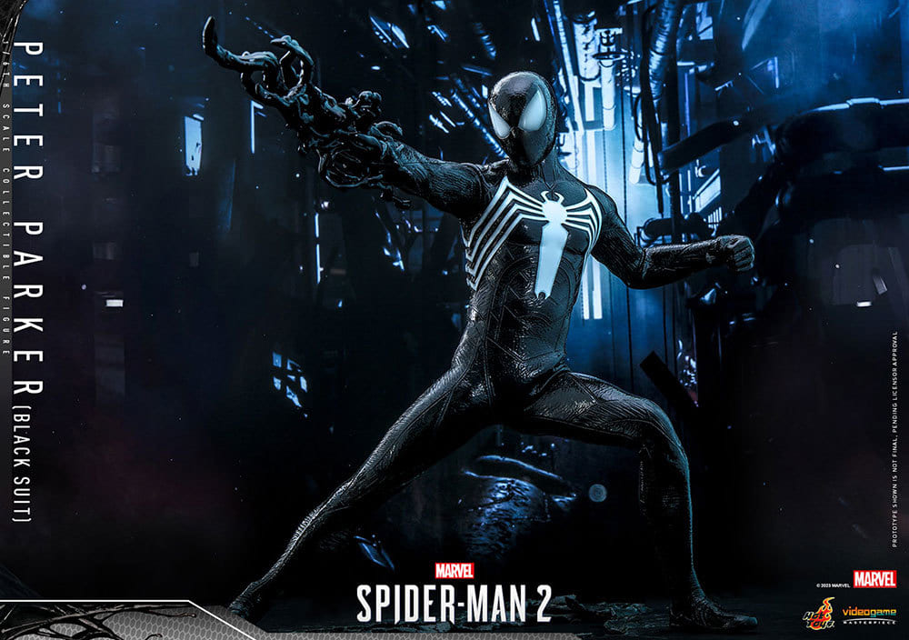 Hot Toys VGM56B Marvel's Spider-Man 2 1/6 Peter Parker Black Special Suit