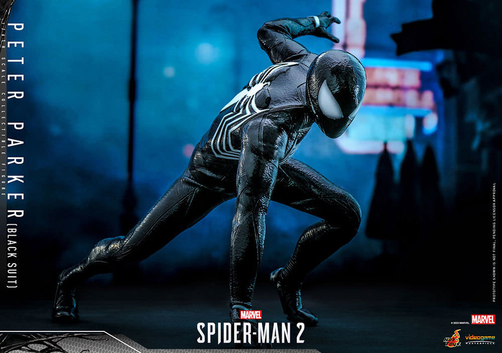 Hot Toys VGM56B Marvel's Spider-Man 2 1/6 Peter Parker Black Special Suit