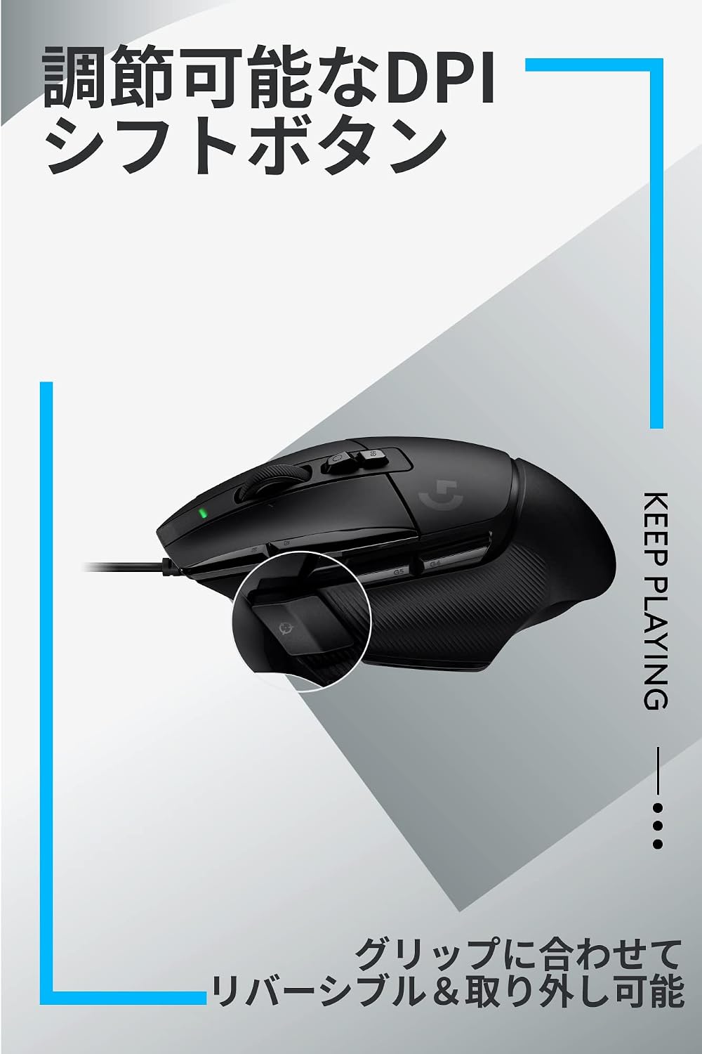 Logicool G G502 X Wired Gaming Mouse LIGHTFORCE Hybrid Switches HERO 25K Sensor 13 Programmable Buttons 89g Black G502X-BK Japan