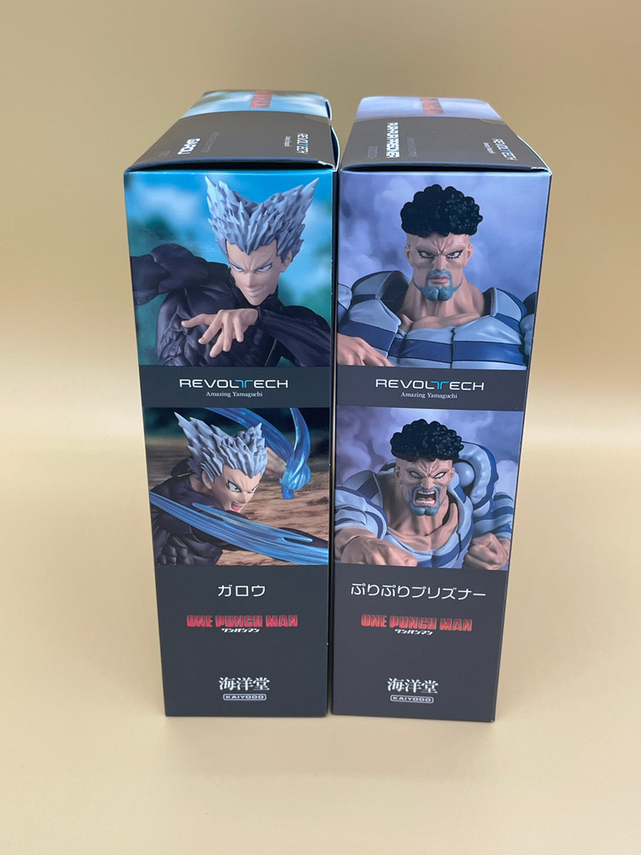 Revoltech Amazing Yamaguchi Garou & Puri-Puri Prisoner One Punch Man 2-Figure Set Kaiyodo Japan